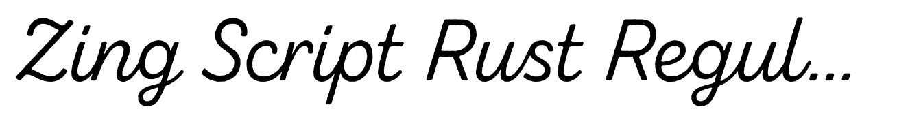 Zing Script Rust Regular Base